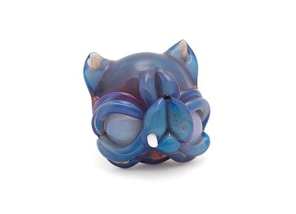 Glass Jewelry - Blue Blickey Pendant by Casto Glass #144