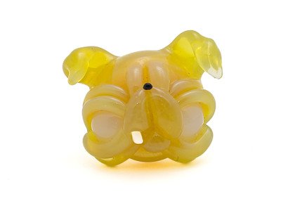 Glass Jewelry - Yellow Yawpah Pendant by Casto Glass #147