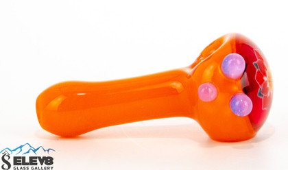 Orange Flower Spoon by Colt Glass and Florin Glass #393