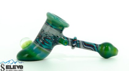 Green Line Work Hammer Pipe by Eric Tatlock #331