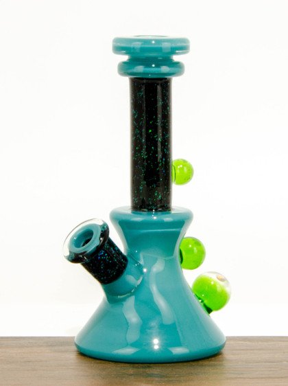 Teal Blue Crushed Opal Time Tube by Happy 601