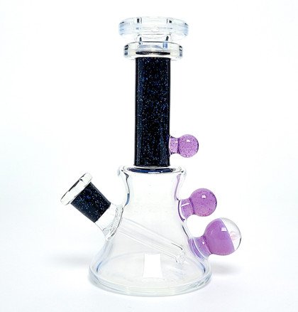 Water Pipe Bong - Time Tube with Crushed Opal by Happy Time Glass #977