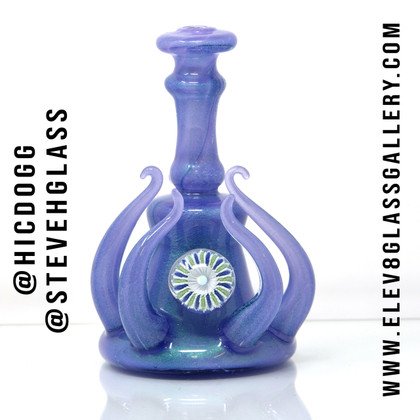 Light Purple Leaf Dab Rig by Hic Dogg Glass #129