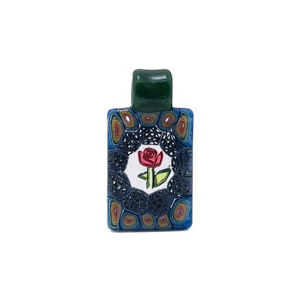 Glass Jewelry - Murrine Heath Bar Pendant by Jeff Heath #164