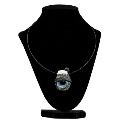 Glass Jewelry - Eye Beanie Pendant by Junkie Glass #123