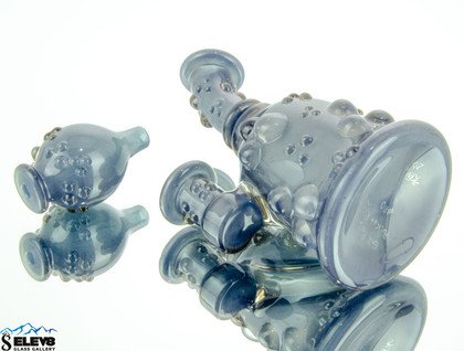 Blue Satin Gill Perc Mini tube by Kaleb Folck #374