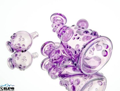 Transparent Purple Gill Perc Mini tube by Kaleb Folck #373