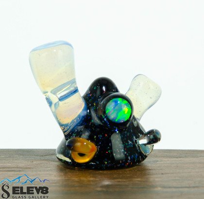Ghost 3rd Eye Lerk Head Pendant by Lerk The World Glass #47