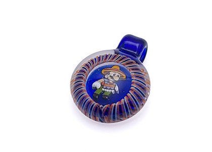 Glass Jewelry - Sombrero Mario Millie Pendant by Micro's Workshop #140