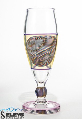 Fumed Trippy Tech Wine Goblet by Steve Kelnhofer #76