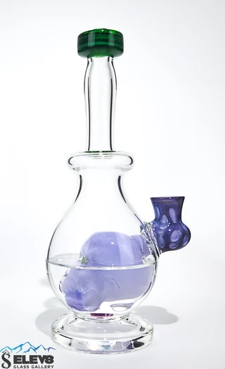 Violet Butter Skull Perc Dab Rig by Steve Kelnhofer #850