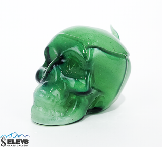 Glass Skull Paperweight made from Ziggy Stardust Butter by Elev8 Premier #3