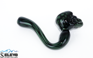 Glass Pipe - Honeycomb Butter Skull Sherlock by the Glass Parrot #429