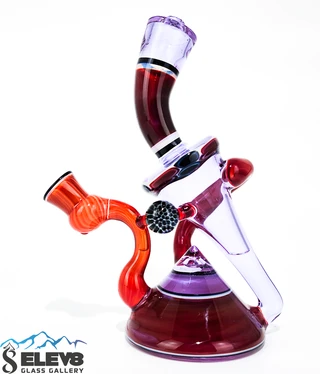 Water Pipe Bong - Blood Butter Moving Forward Recycler by Steve Kelnhofer #880