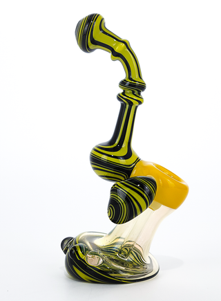 Bubbler Water Pipe - Goldmember Butter and Line Work Bubbler by Steve Kelnhofer #910