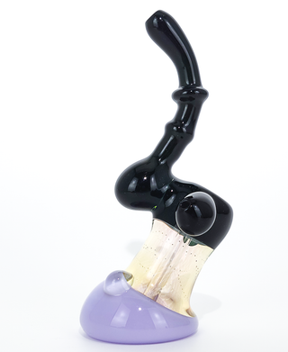 Bubbler Water Pipe - Purple and Black Butter Bubbler by Steve Kelnhofer #913