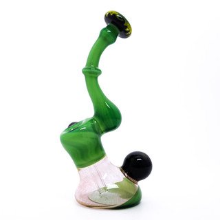 Bubbler Water Pipe - UV Wig Wag Butter and Fume Bubbler by Steve Kelnhofer #935