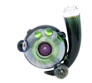 Flower Pipe - Horny Disc Pipe of the FUTURE Black Gold by Steve Kelnhofer #26