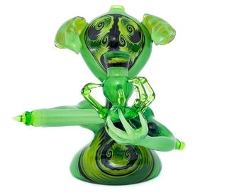 Water Pipe Bong - Money Face Ferankshanaw by Steve Kelnhofer and Shimkus Glass. #38