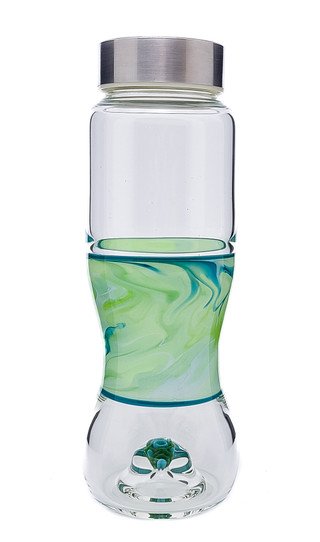 Custom Glass Water Bottle - Green Sexy Wide Mouth by Steve Kelnhofer #60