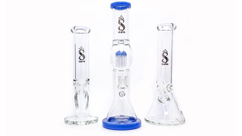 Glass bongs and water pipes selection at Elev8 Smoke and Vape in Colorado Springs