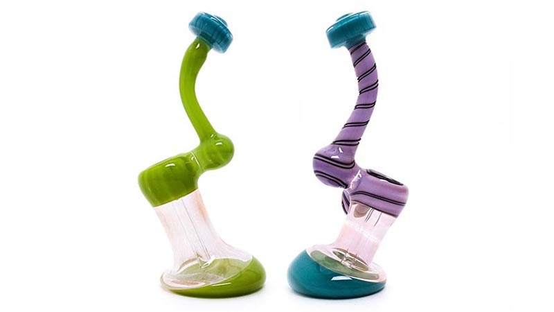 Glass bubblers selection at Elev8 Smoke and Vape in Colorado Springs