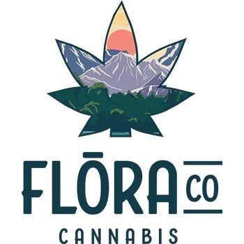 Florico: Florico logo featuring mountains and a cannabis leaf